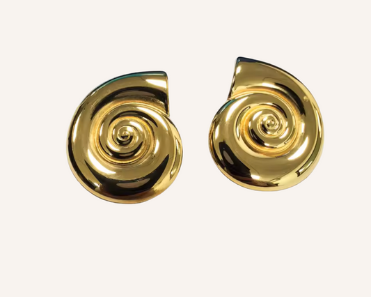 Ammonite Swirl Solare Earrings