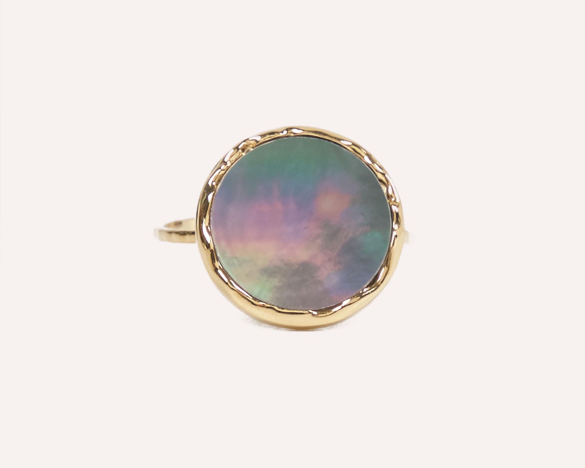 Iridescent Bloom Adjustable Ring