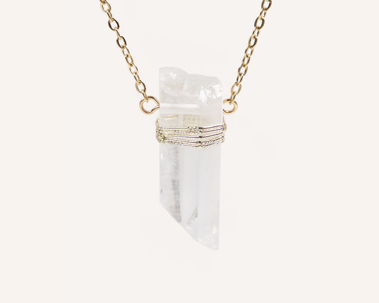 Clarity Crystal Raw Necklace
