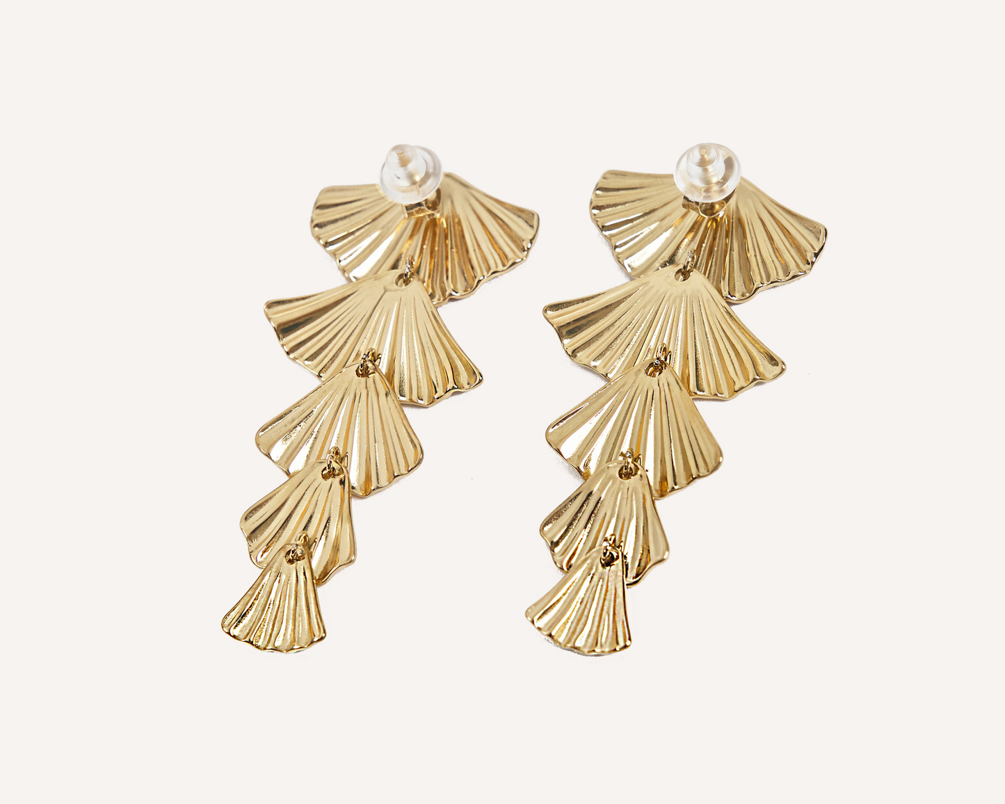 Golden Fan Earrings