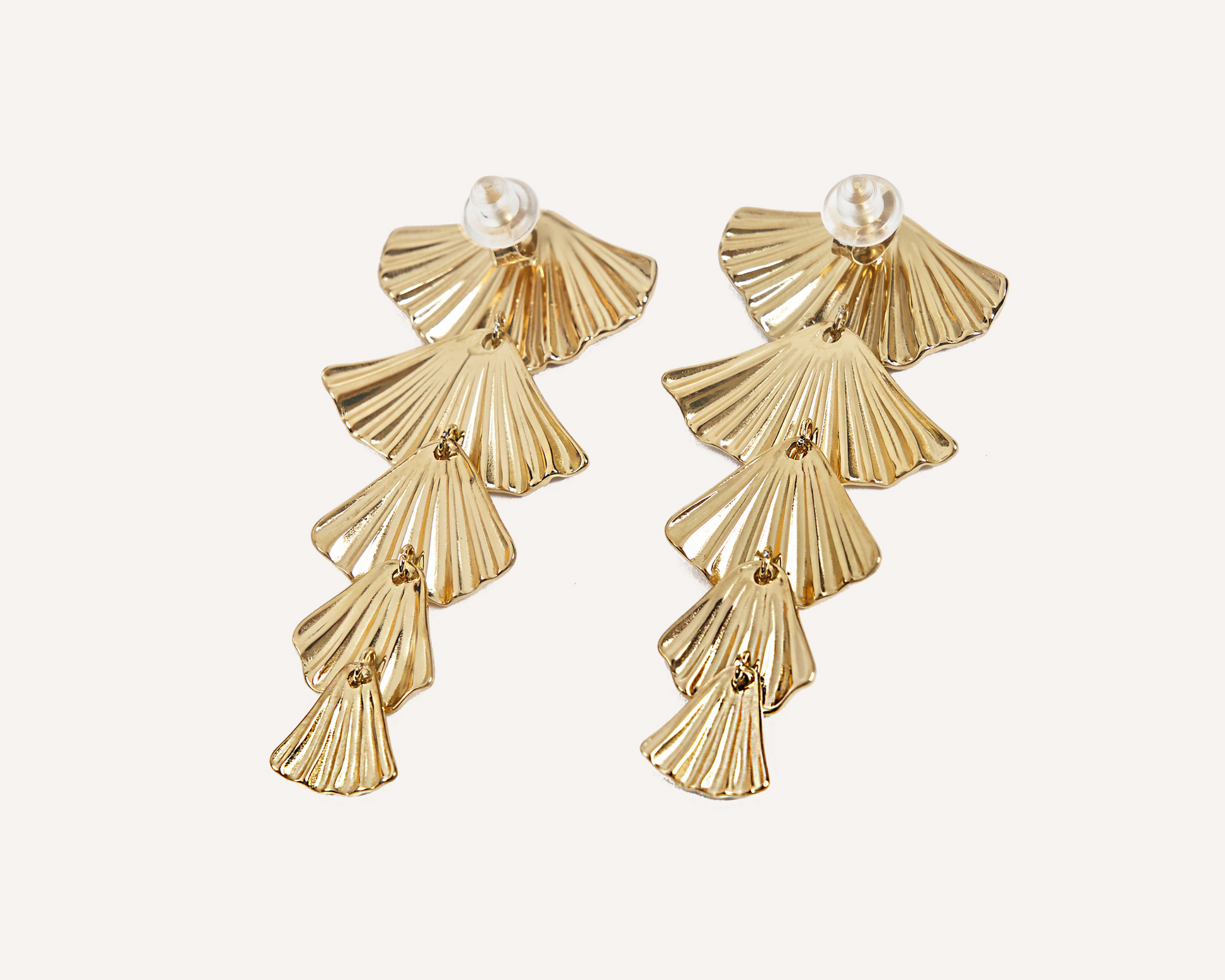 Golden Fan Earrings