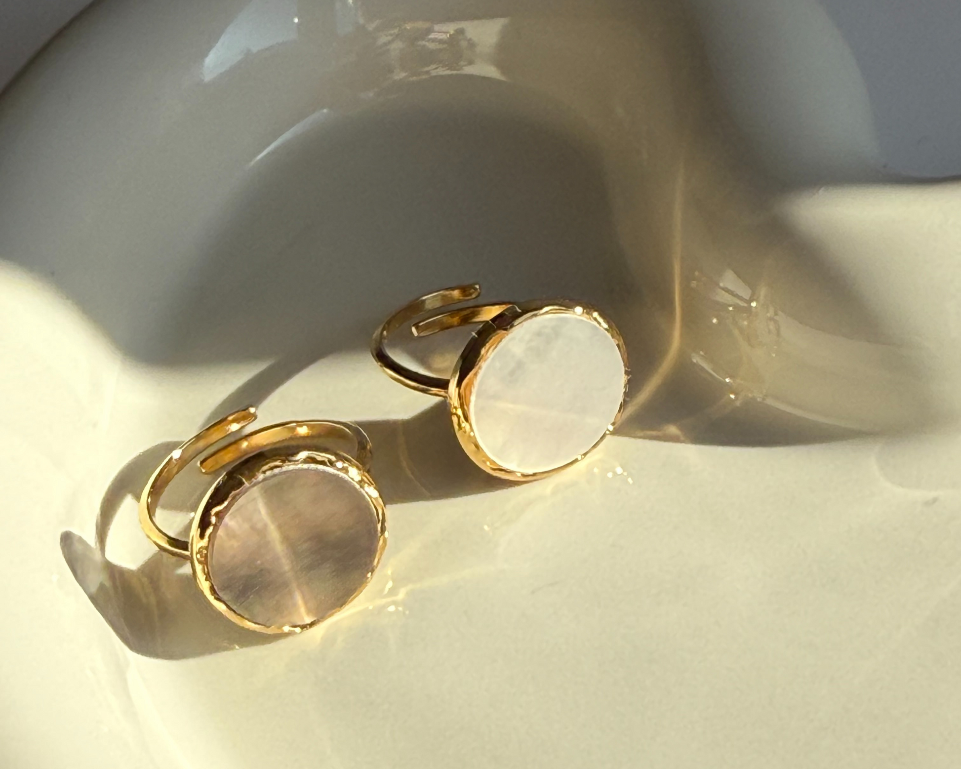 Iridescent Bloom Adjustable Ring