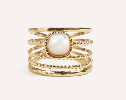 Trama Gem Adjustable Ring