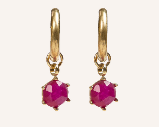 Sorbet Charm Hoops