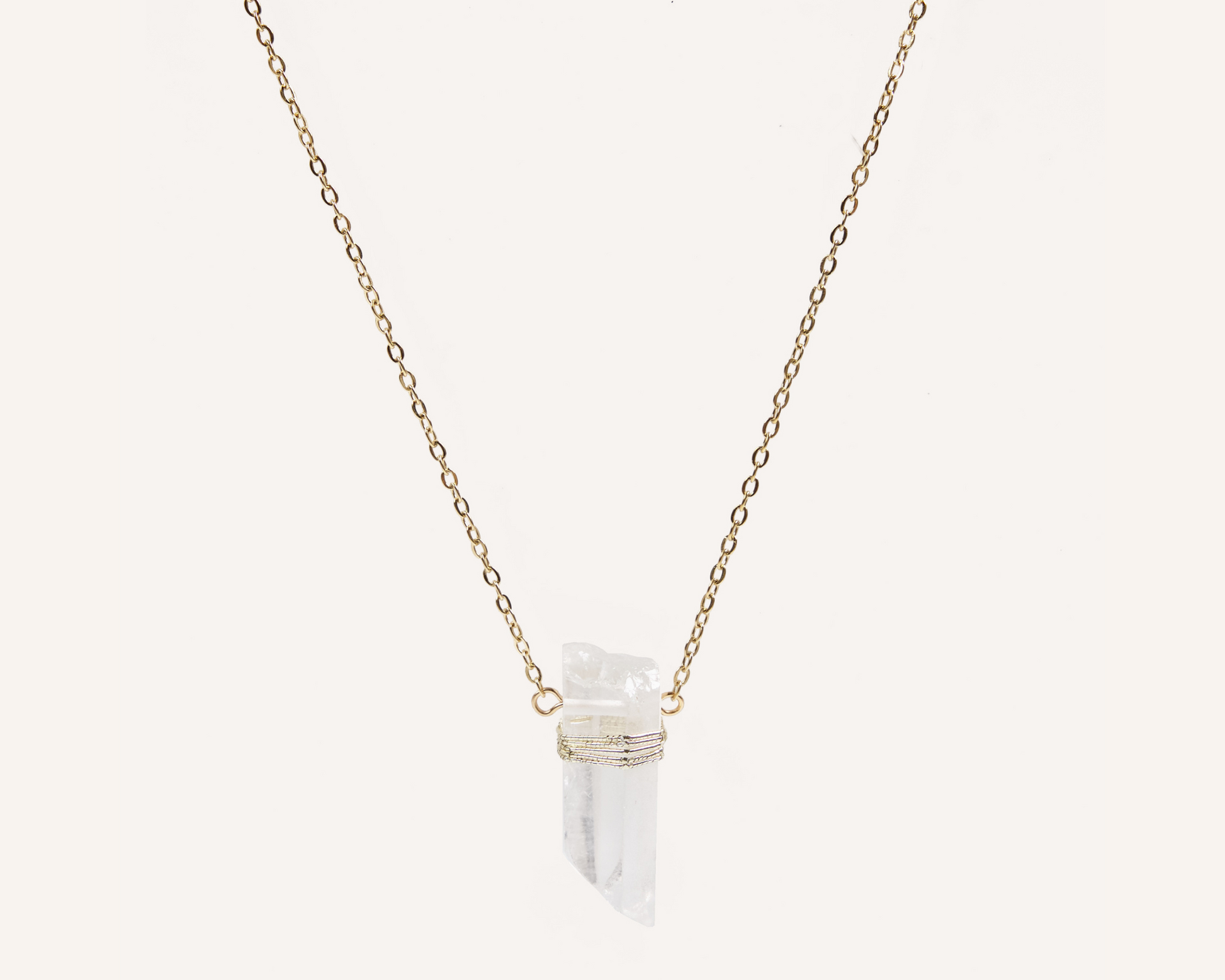 Clarity Crystal Raw Necklace