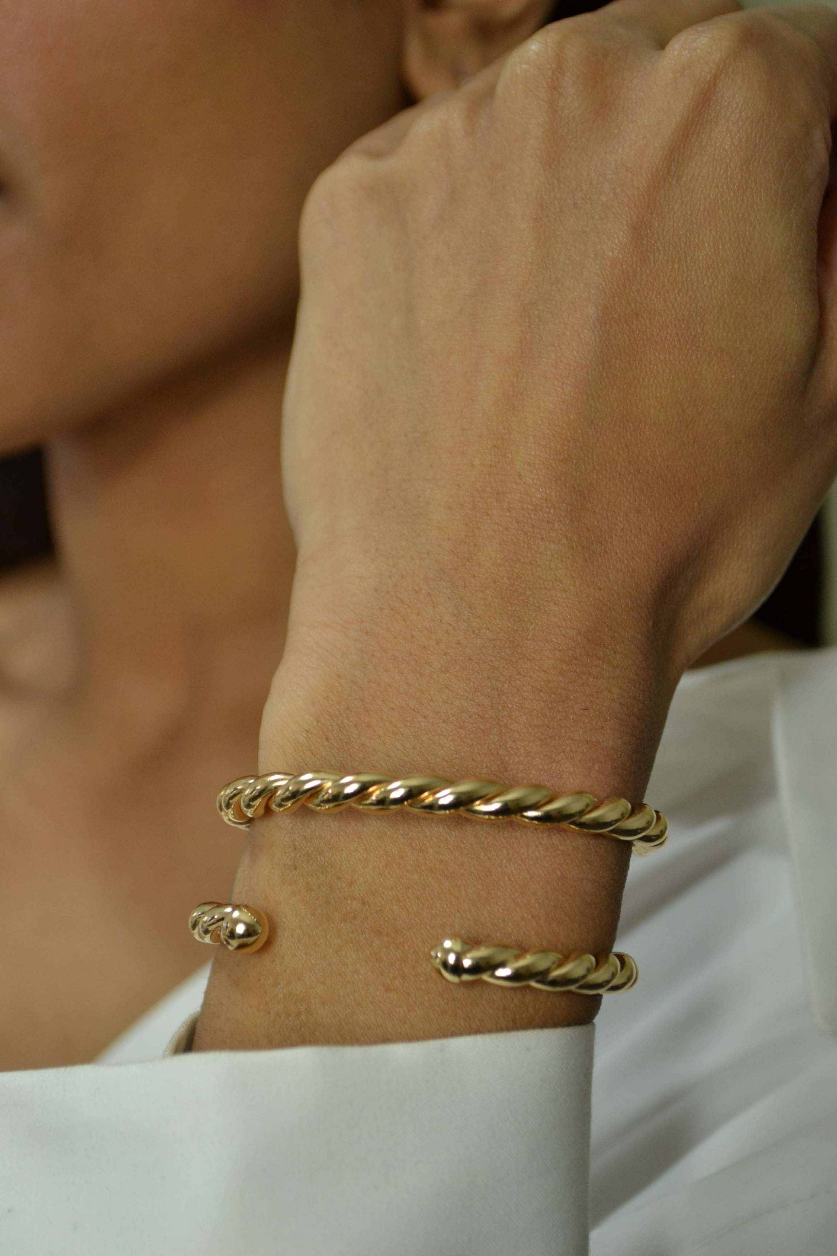 Cecilia bracelet on model