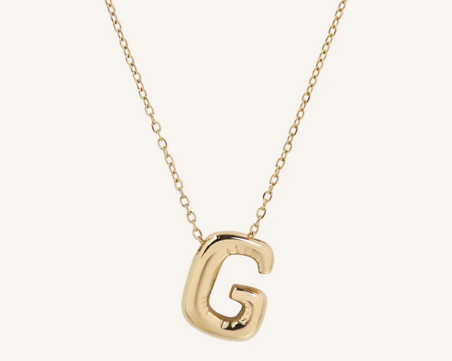 Puff Balloon Initial Necklace