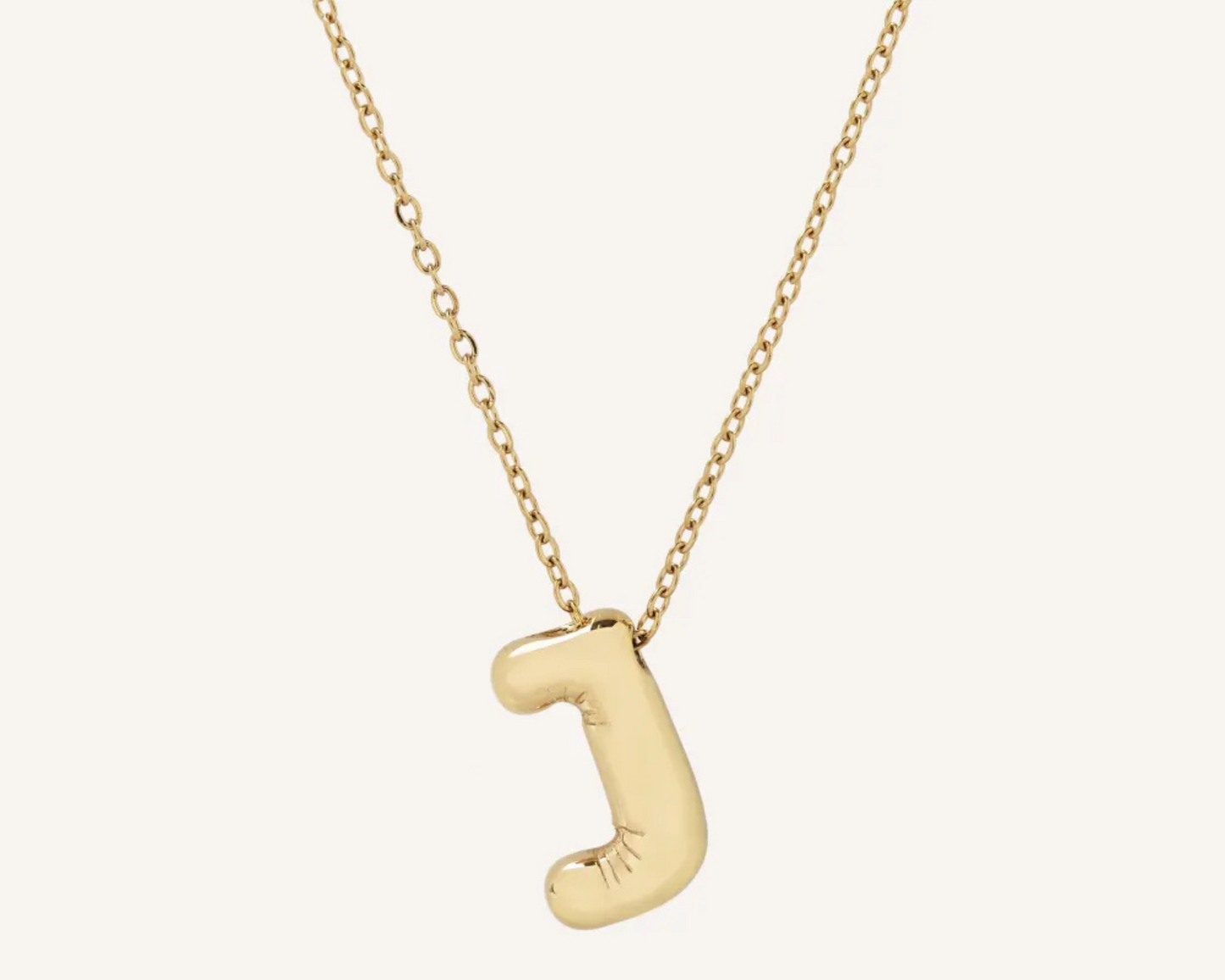 Puff Balloon Initial Necklace