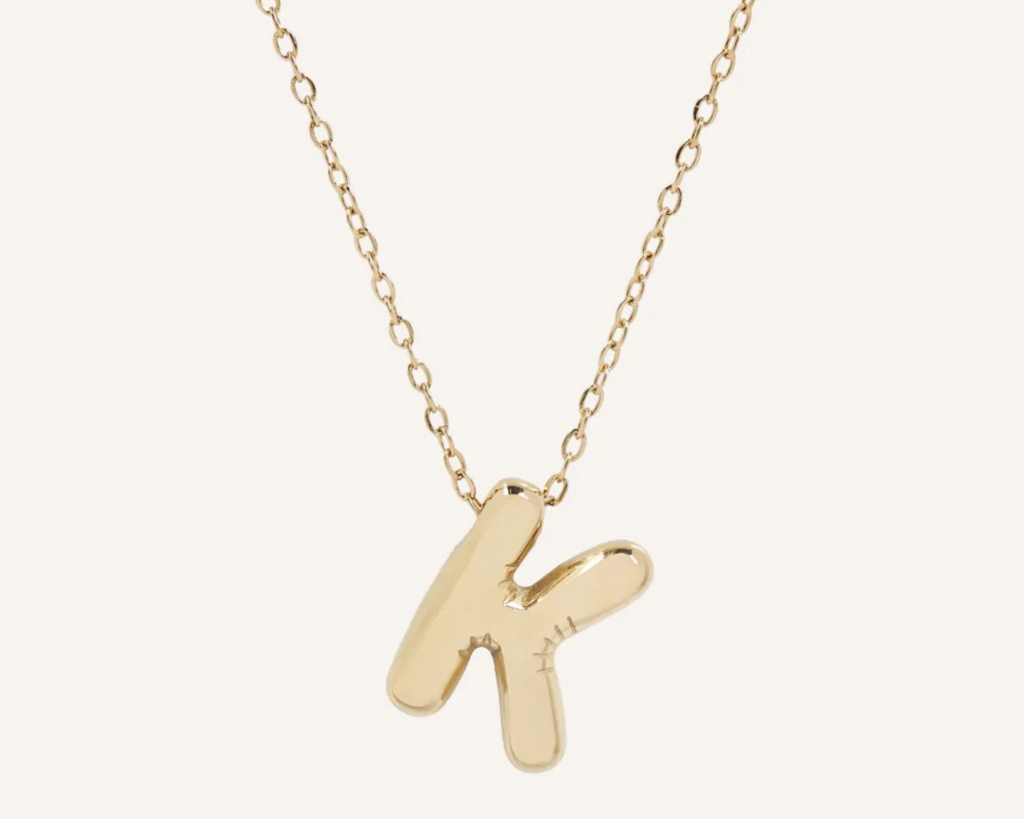 Puff Balloon Initial Necklace