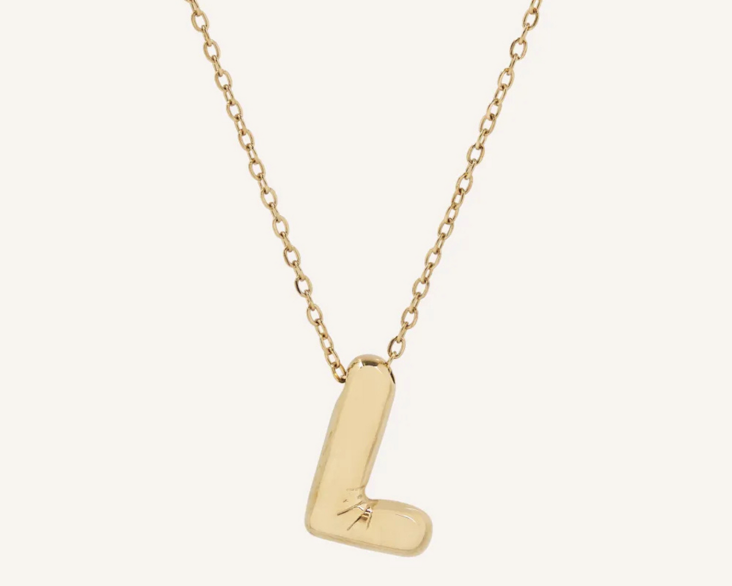 Puff Balloon Initial Necklace