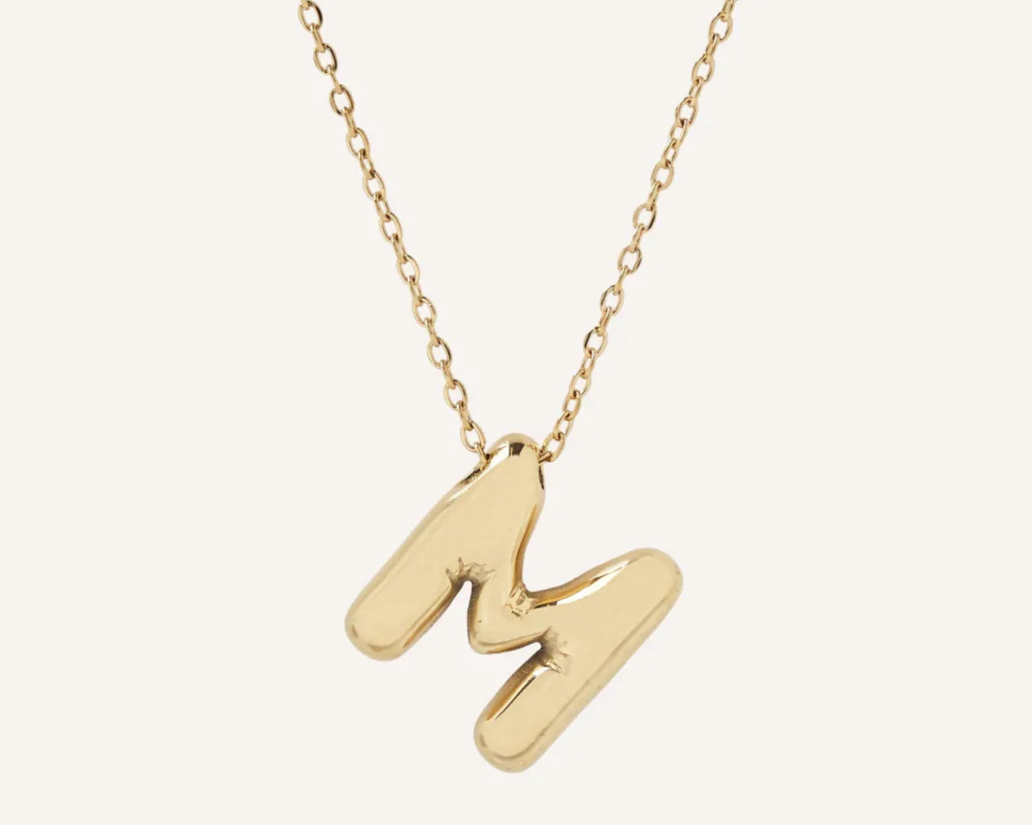 Puff Balloon Initial Necklace