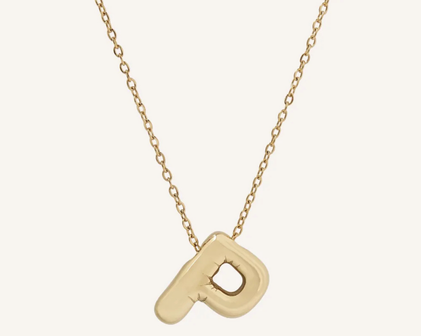 Puff Balloon Initial Necklace