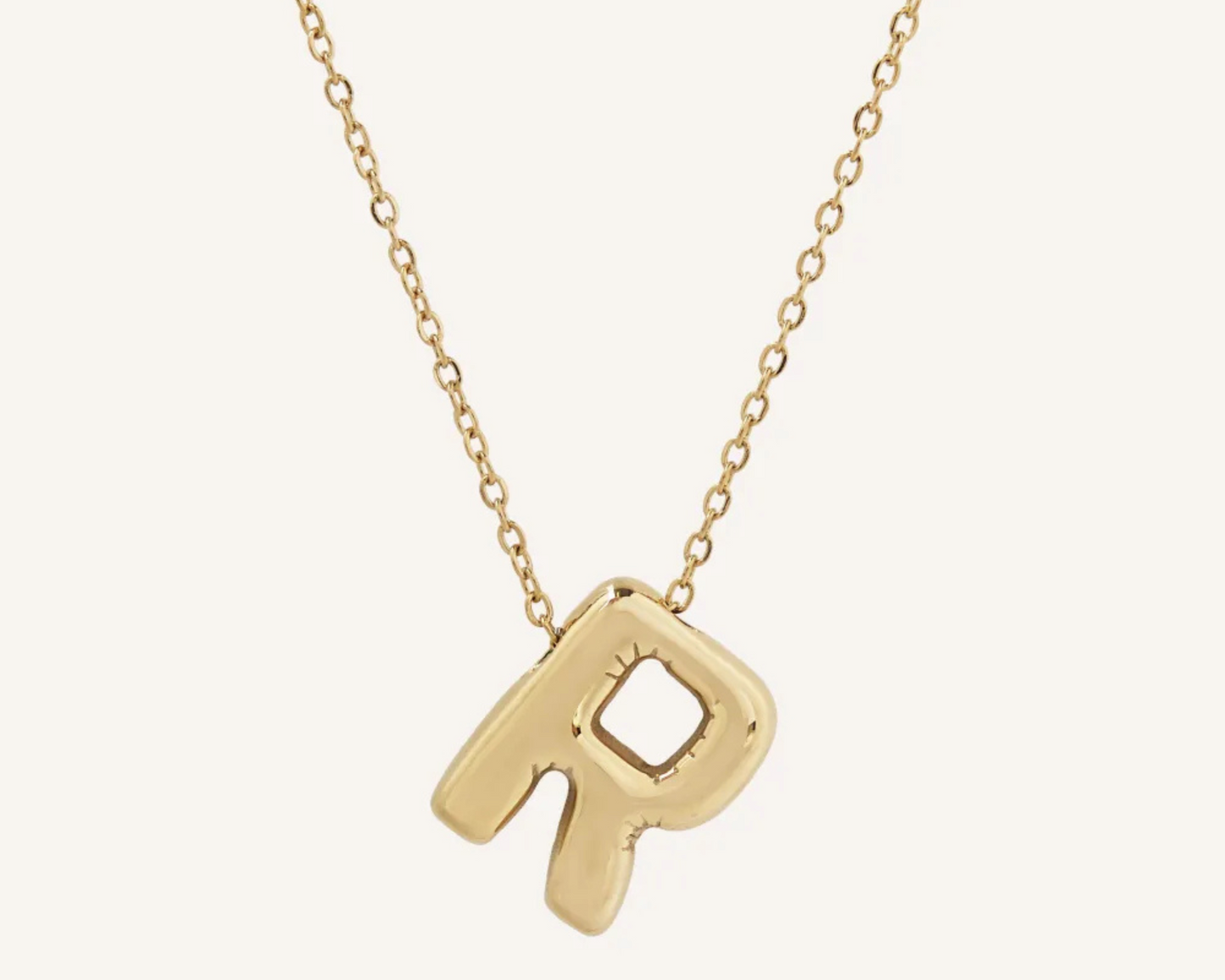 Puff Balloon Initial Necklace