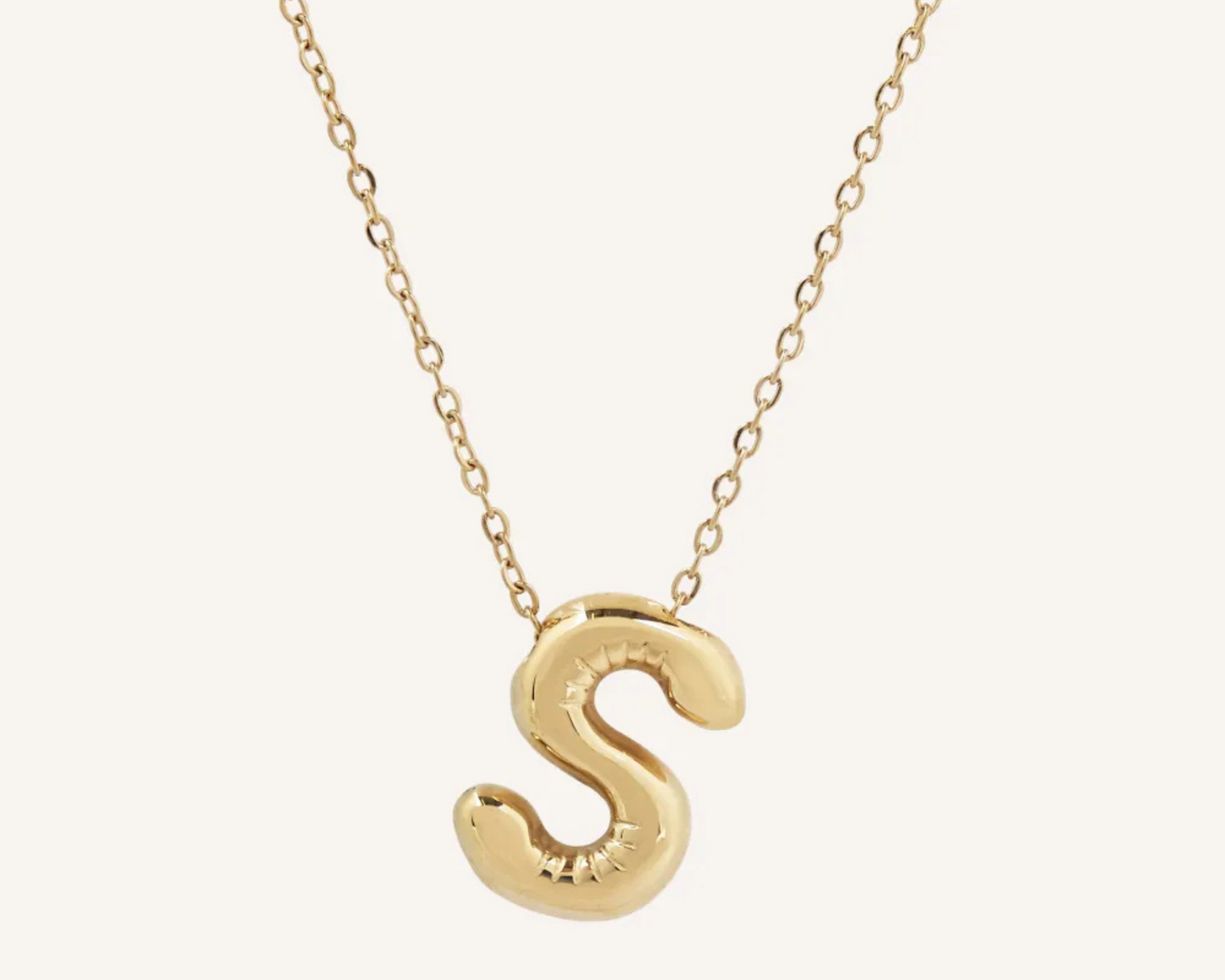 Puff Balloon Initial Necklace