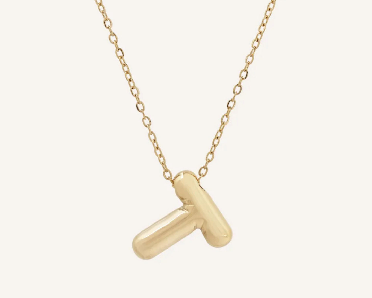 Puff Balloon Initial Necklace